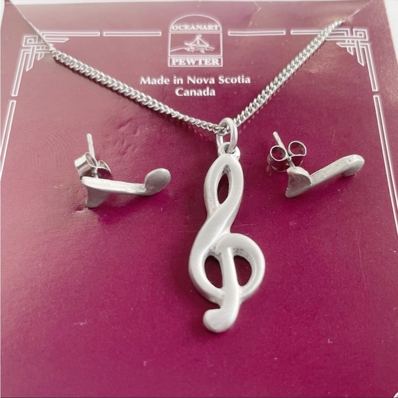 Ocean Art Necklace & Earrings - Picture 1 of 4